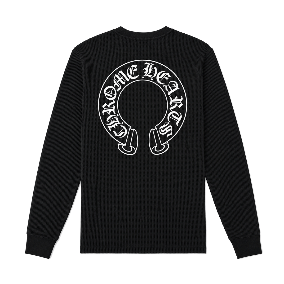 BLACK WAFFLE KNIT LONGSLEEVE