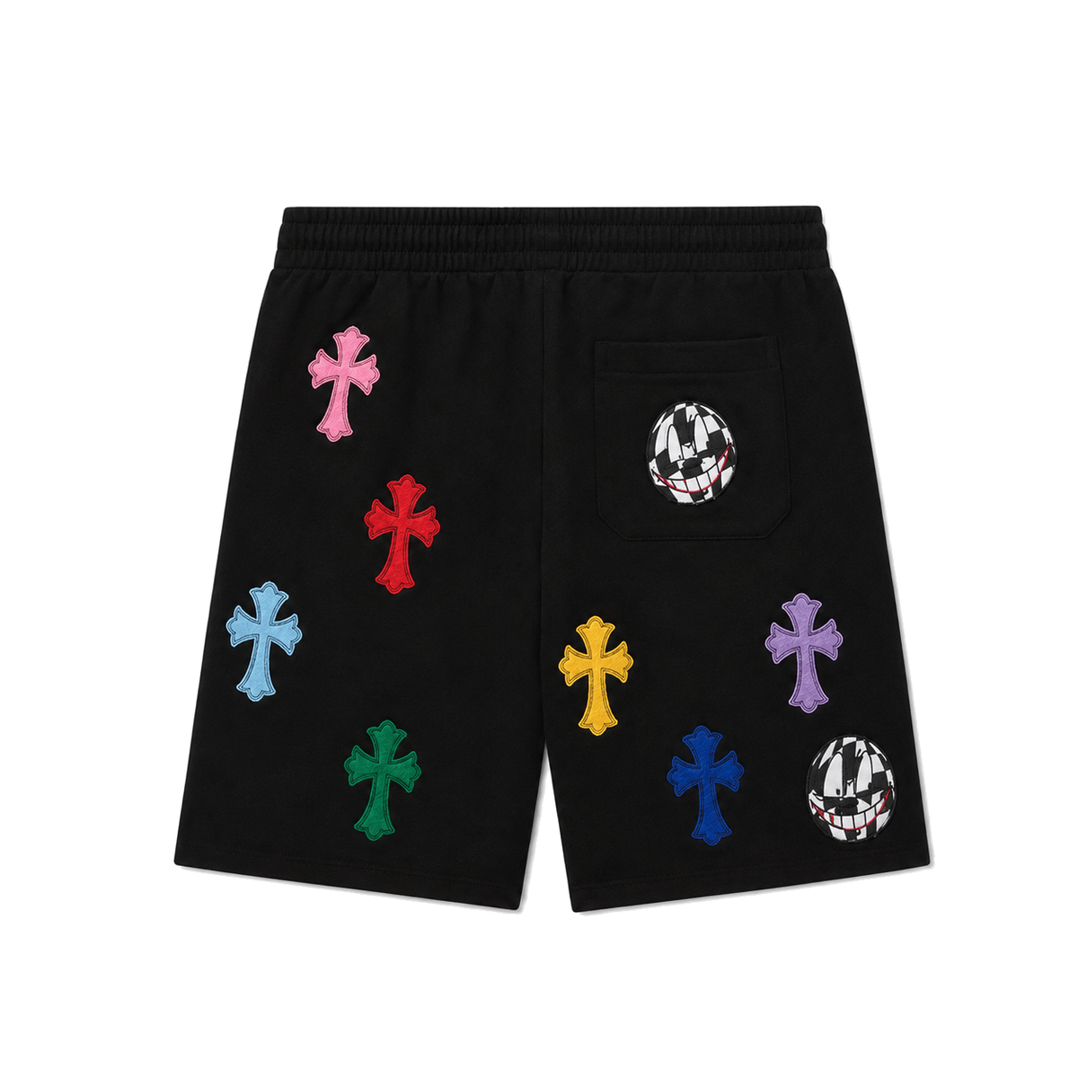 BLACK PAPER JAM CROSS PATCH SHORTS