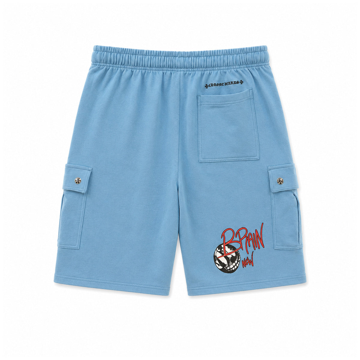 BLUE MATTY BOY SHORTS — back view