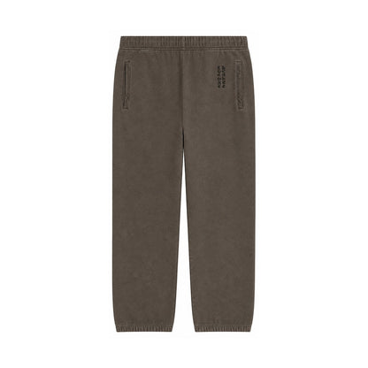 Y NOT EMBROIDERED VERTICAL LOGO SWEATPANTS GREY BLACK