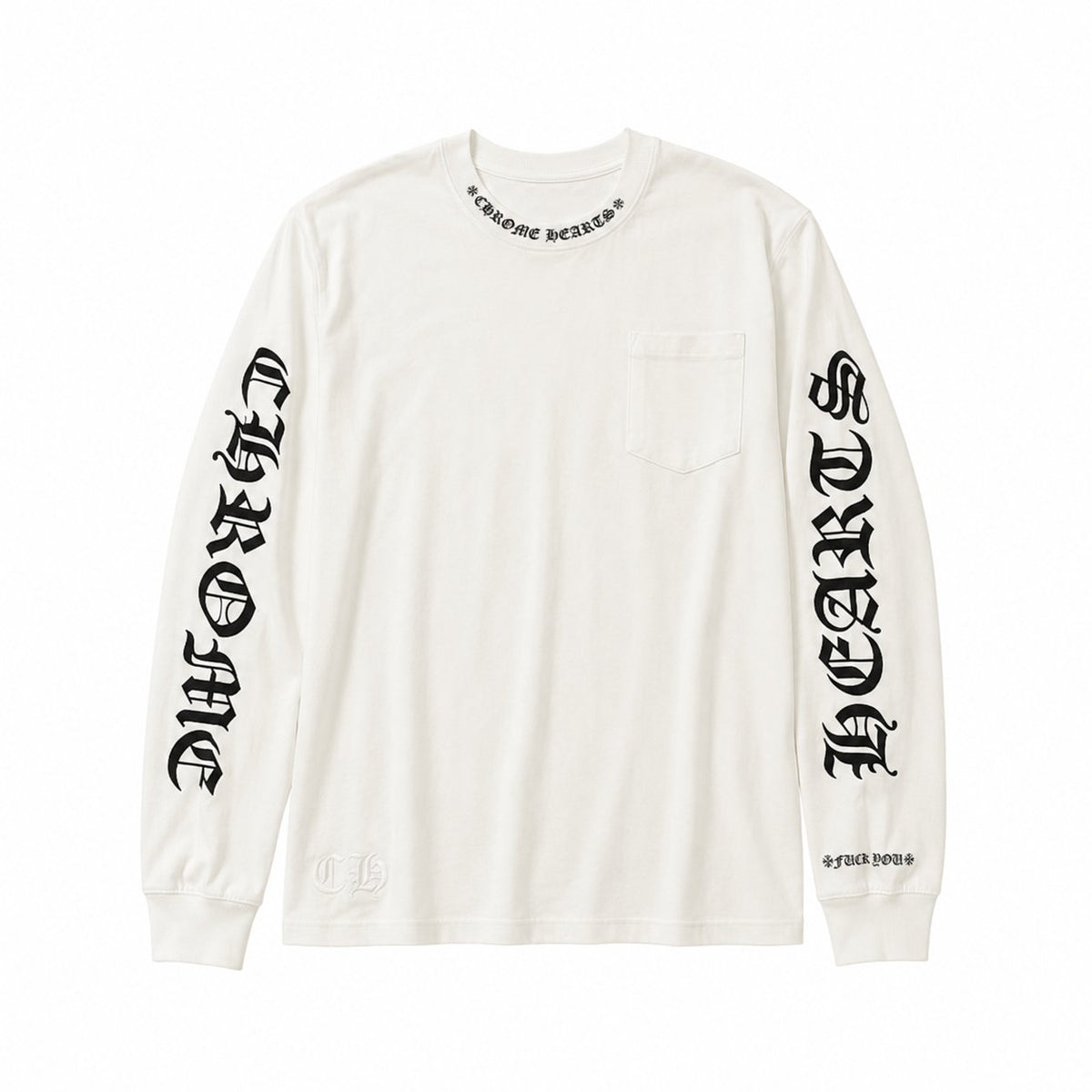WHITE GRUNGE LONGSLEEVE