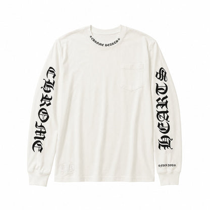 WHITE GRUNGE LONGSLEEVE