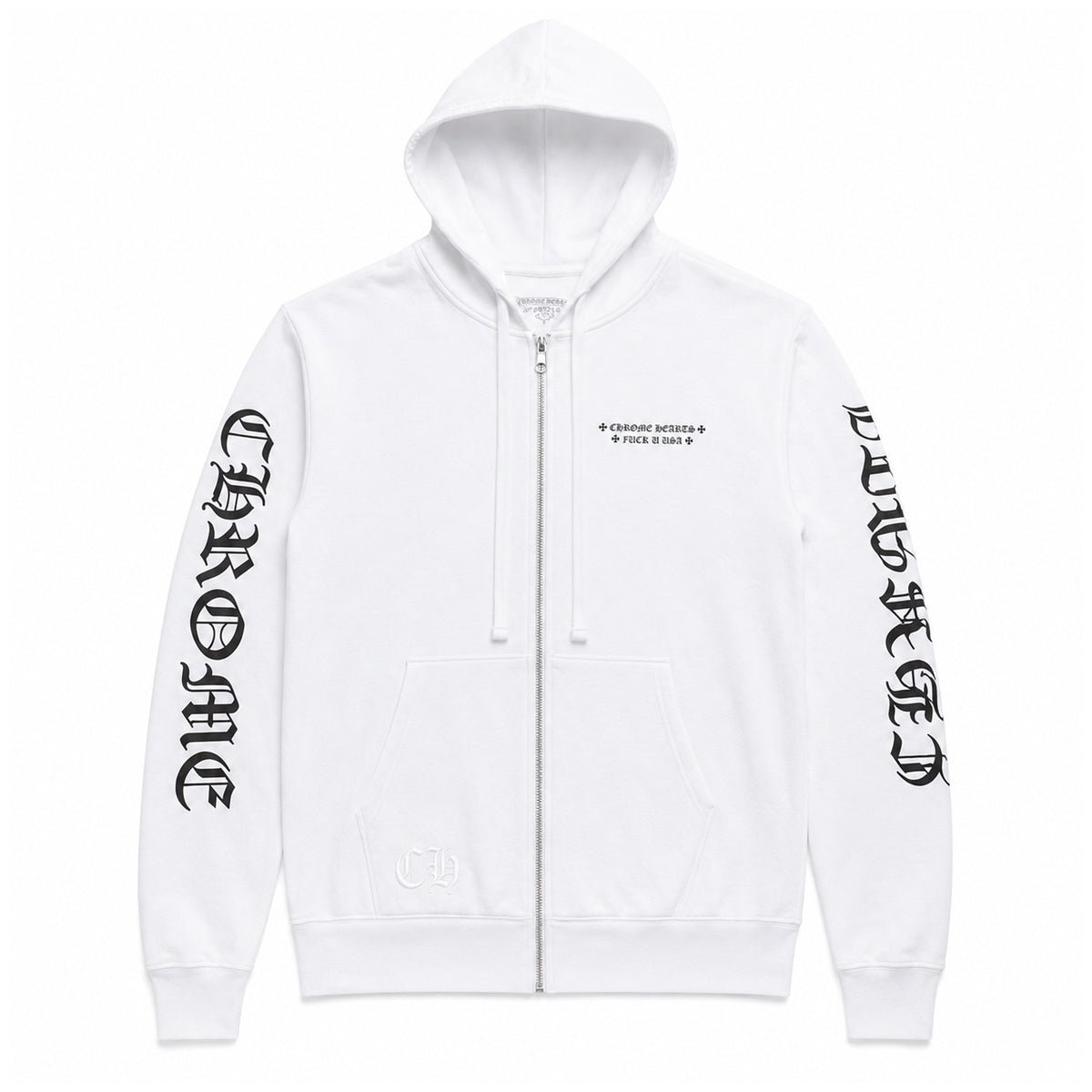 WHITE PLUS CROSS ALL OVER ZIPUP
