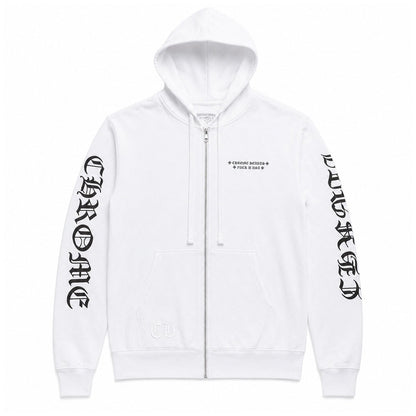WHITE PLUS CROSS ALL OVER ZIPUP