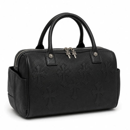 BLACK CEMETERY CROSS GYM BAG