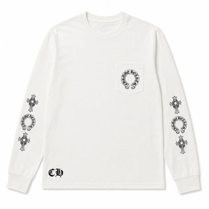 WHITE CROSS HORSESHOE LONGSLEEVE