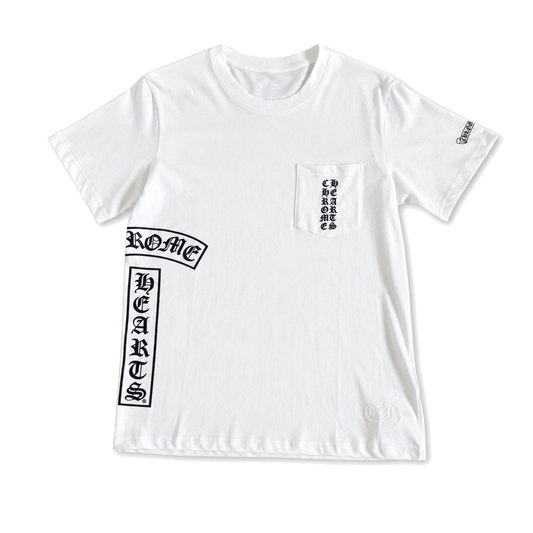 WHITE HORSESHOE POCKET TEE