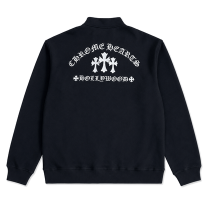 BLACK TRIPLE CROSS HOLLYWOOD QUARTER ZIP