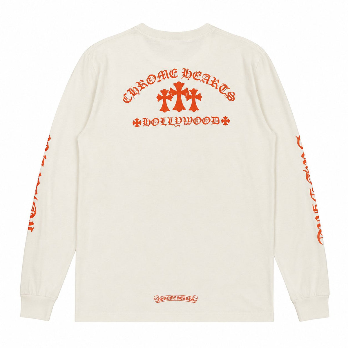 WHITE ORANGE HOLLYWOOD LONGSLEEVE