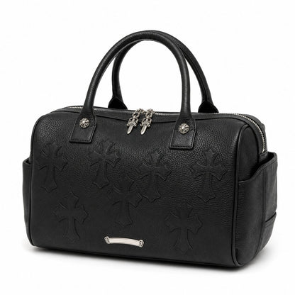 BLACK CEMETERY CROSS GYM BAG