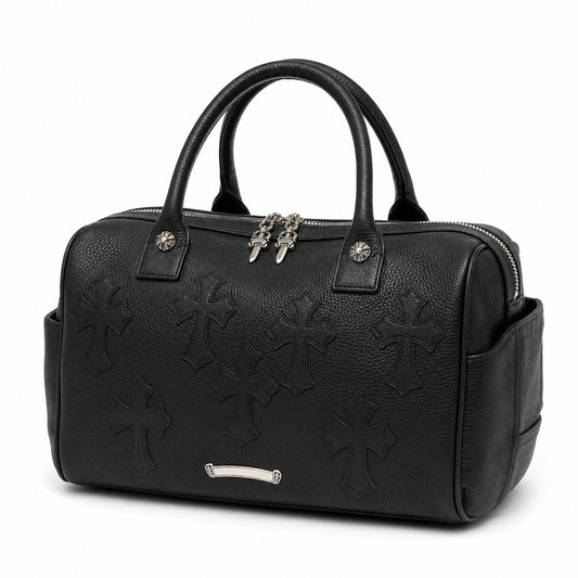 BLACK CEMETERY CROSS GYM BAG