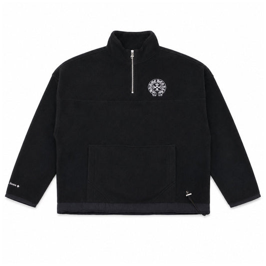 BLACK HORSESHOE HALF ZIP FLEECE