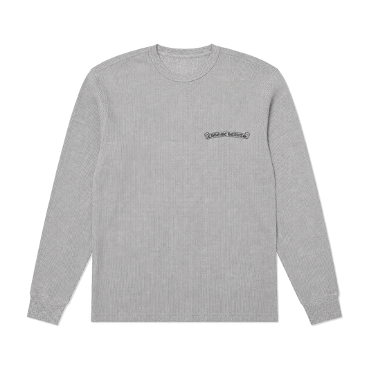 GREY SCROLL LOGO THERMAL LONGSLEEVE
