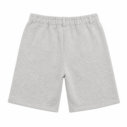 GREY GOTHIC LOGO SHORTS