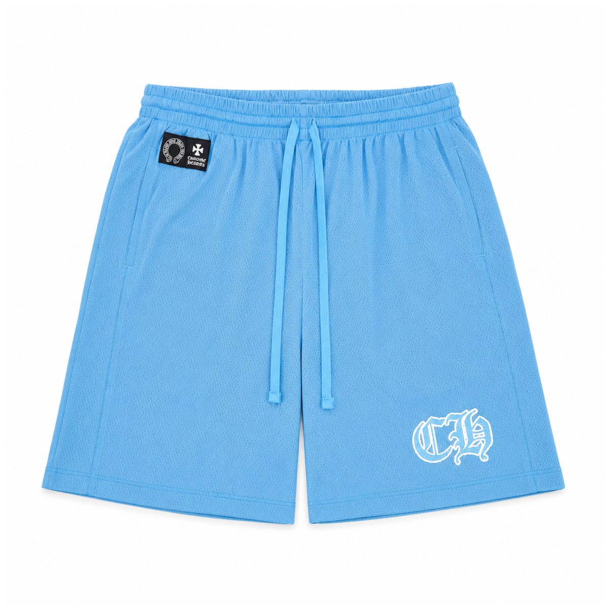 BLUE SPORTS MESH VARSITY SHORTS