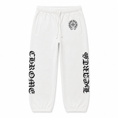 WHITE HORSESHOE SWEATPANTS