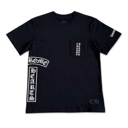 BLACK HORSESHOE POCKET TEE