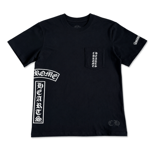 BLACK HORSESHOE POCKET TEE