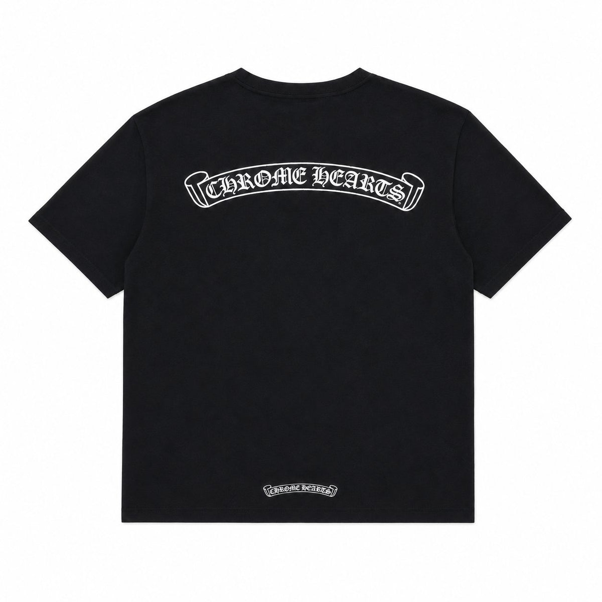BLACK SCROLL LOGO TEE
