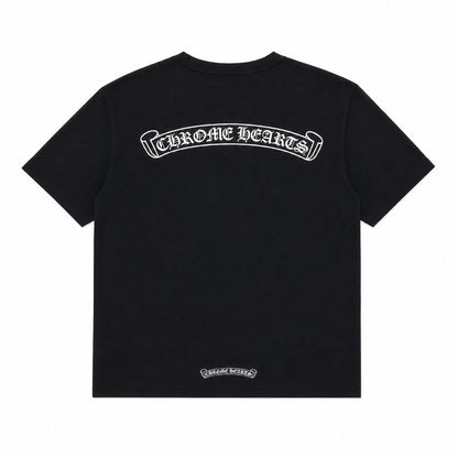 BLACK SCROLL LOGO TEE