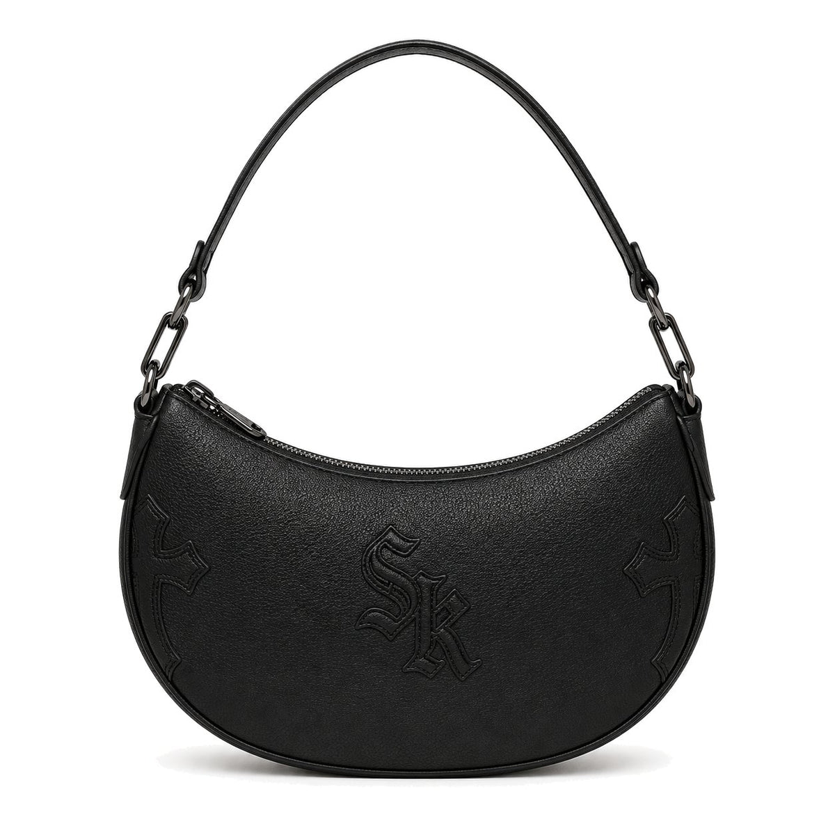 BLACK SK CRESCENT SHOULDER BAG