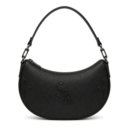 BLACK SK CRESCENT SHOULDER BAG