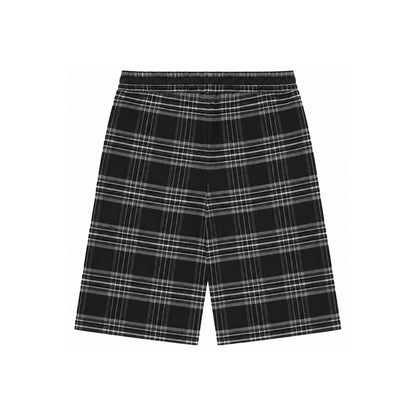 AFTER SCHOOL FLANNEL SHORTS CROSS PATCH BLACK