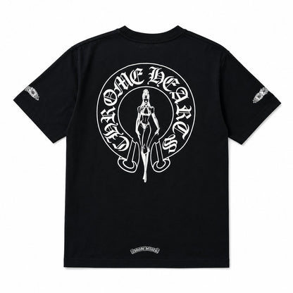 BLACK DEADLY DOLL POCKET TEE