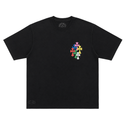 BLACK MULTICOLOR CEMETERY TEE