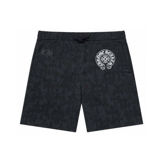 CEMETERY CROSS SWEAT SHORTS BLACK