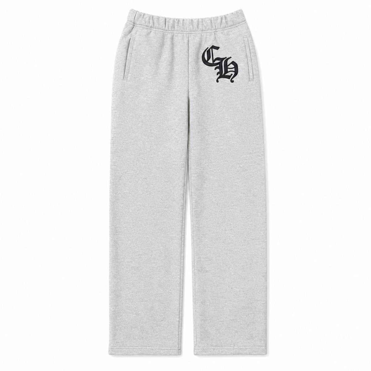 GREY GOTHIC LOGO SWEATPANTS