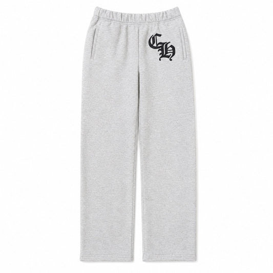 GREY GOTHIC LOGO SWEATPANTS