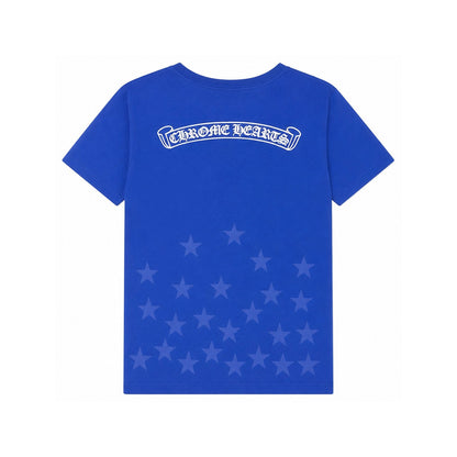 VERTICAL LOGO GRAPHIC PRINT T-SHIRT BLUE