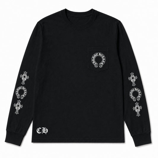 BLACK CROSS HORSESHOE LONGSLEEVE