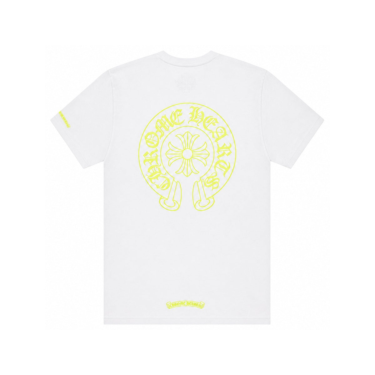 FLUORESCENT GREEN HORSESHOE T-SHIRT WHITE