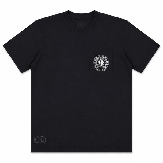 BLACK AMERICAN FLAG POCKET TEE