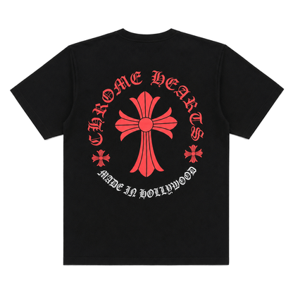 BLACK RED MADE IN HOLLYWOOD CROSS TEE