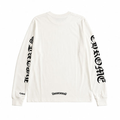 WHITE GRUNGE LONGSLEEVE