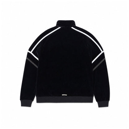 NAVY VELOUR TRACK JACKET