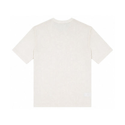 LETTER WAFFLE THERMAL SHORT SLEEVE HENLEY TEE BEIGE