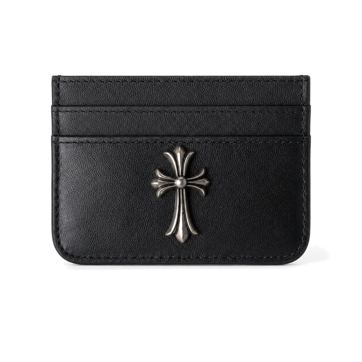 BLACK TINY CROSS CARD HOLDER