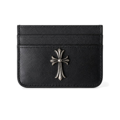 BLACK TINY CROSS CARD HOLDER