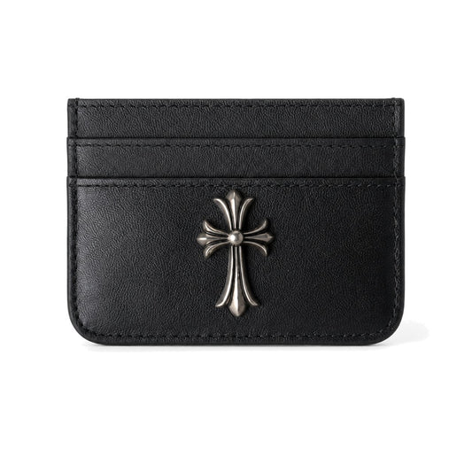 BLACK TINY CROSS CARD HOLDER