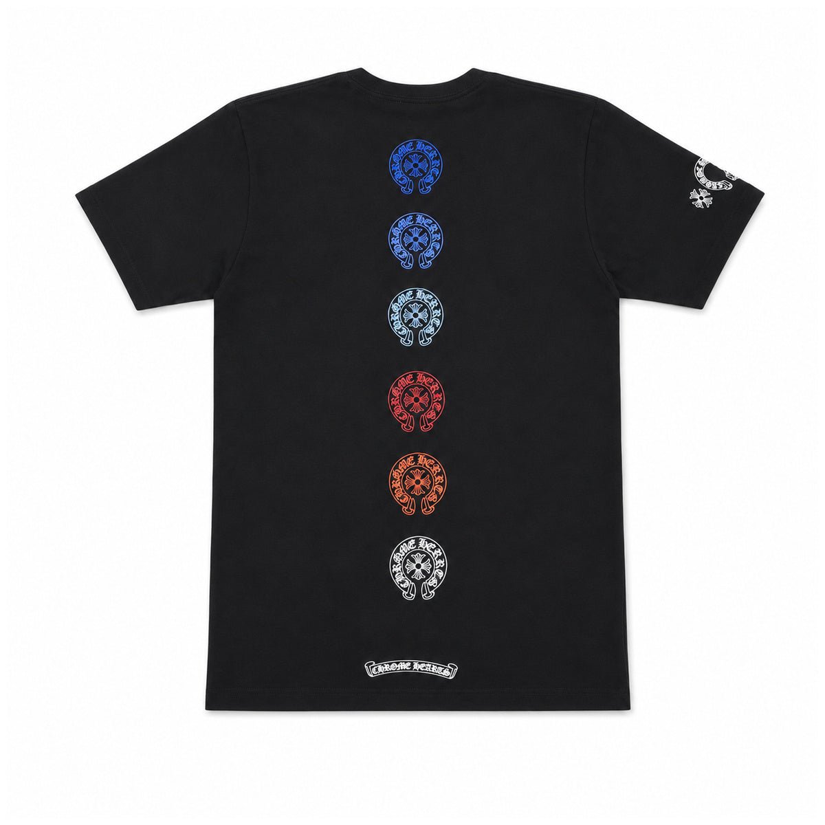 BLACK MULTICOLOR HORSESHOE TEE