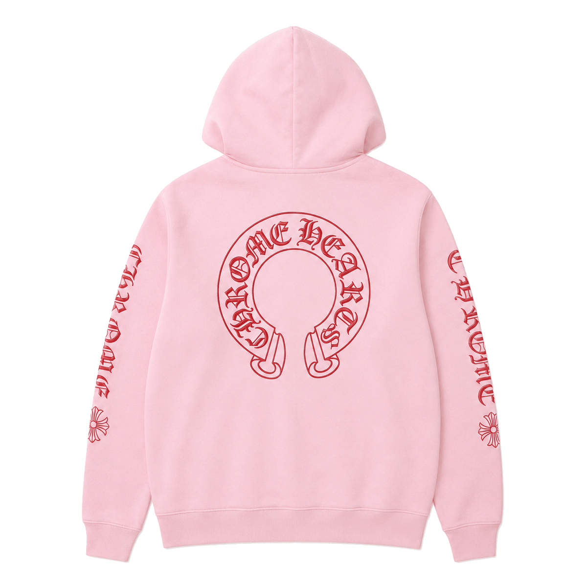 PINK RED LOGO HOODIE