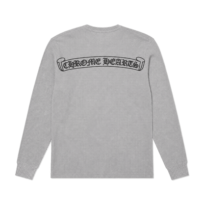 GREY SCROLL LOGO THERMAL LONGSLEEVE