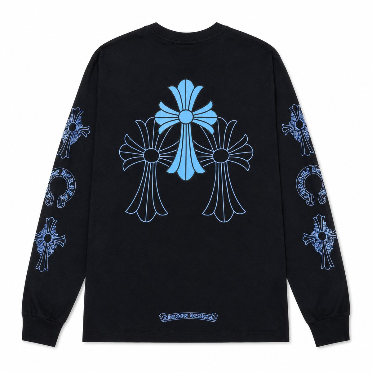 BLACK BLUE MULTI CROSS LONGSLEEVE