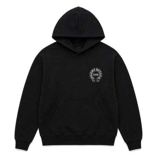 BLACK 1988 HOODIE front