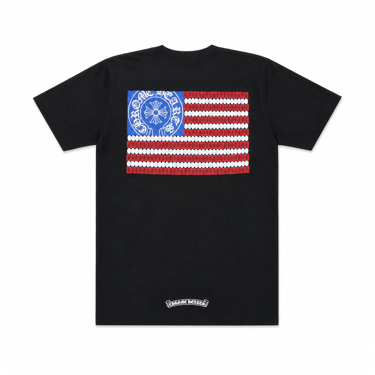 BLACK AMERICAN FLAG DAGGER TEE — back view