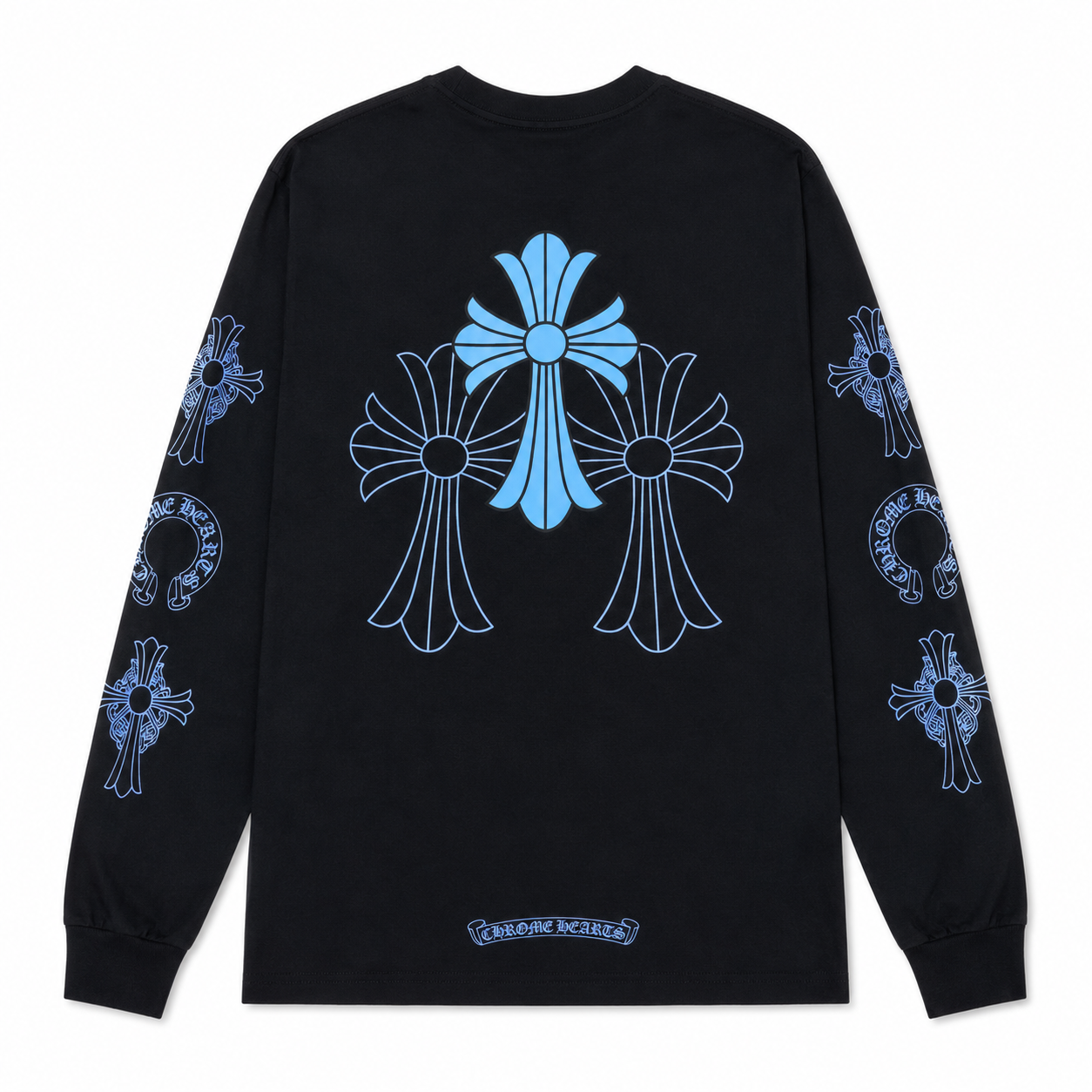 Black Blue Multi Cross Longsleeve back